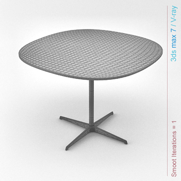 3d arne jacobsen tables 2 - Super-circular table 4 star leg ( 2 tables ) by lajhar